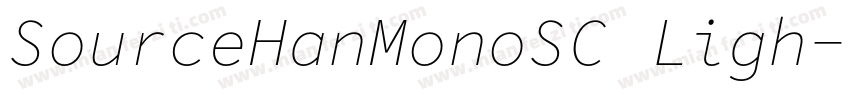 SourceHanMonoSC Ligh字体转换